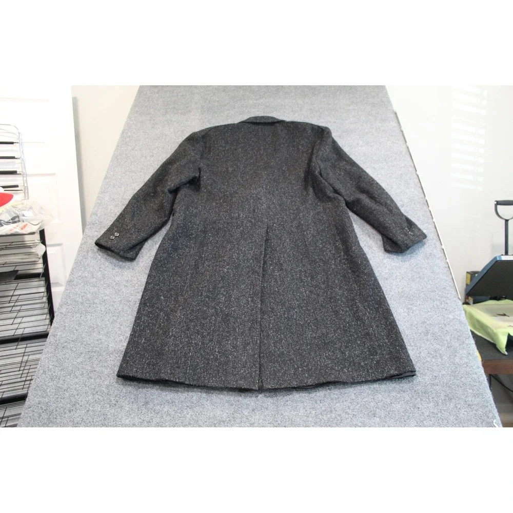Falcone Vintage Mens Charcoal Wool Double Breasted Overcoat Made in‎ USA Size 48